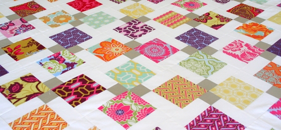 Making quilts with scraps of cloth