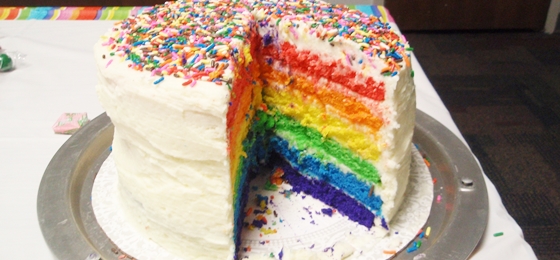 Tortas coloridas de 15 años