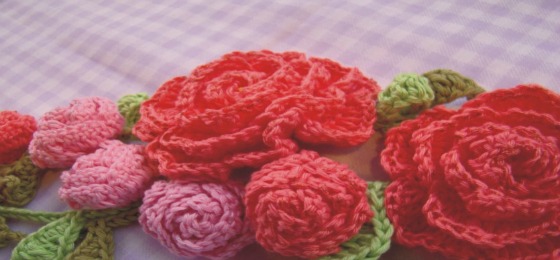 tejidos a crochet rosas
