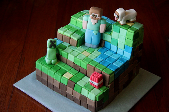 tortas de minecraft para cumpleaños