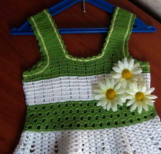 patrones de vestidos tejidos a crochet para niña de 10 años